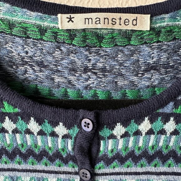 โ๏ธ MANSTED Fair Isle Wool Cardigan โ Nordic Cozyness! โ๏ธ - Picture 3 of 4